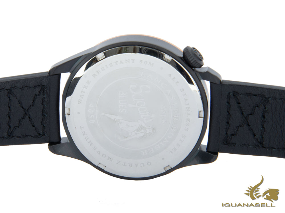 AVI-8 Lancaster Bomber Sugar´s Blue Cocktip Calendar Quartz Watch, AV-4050-05