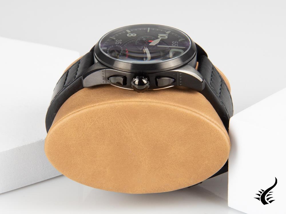 AVI-8 Spitfire Lock Chronograph Slate Black Quartz Watch, 42 mm, AV-4089-03