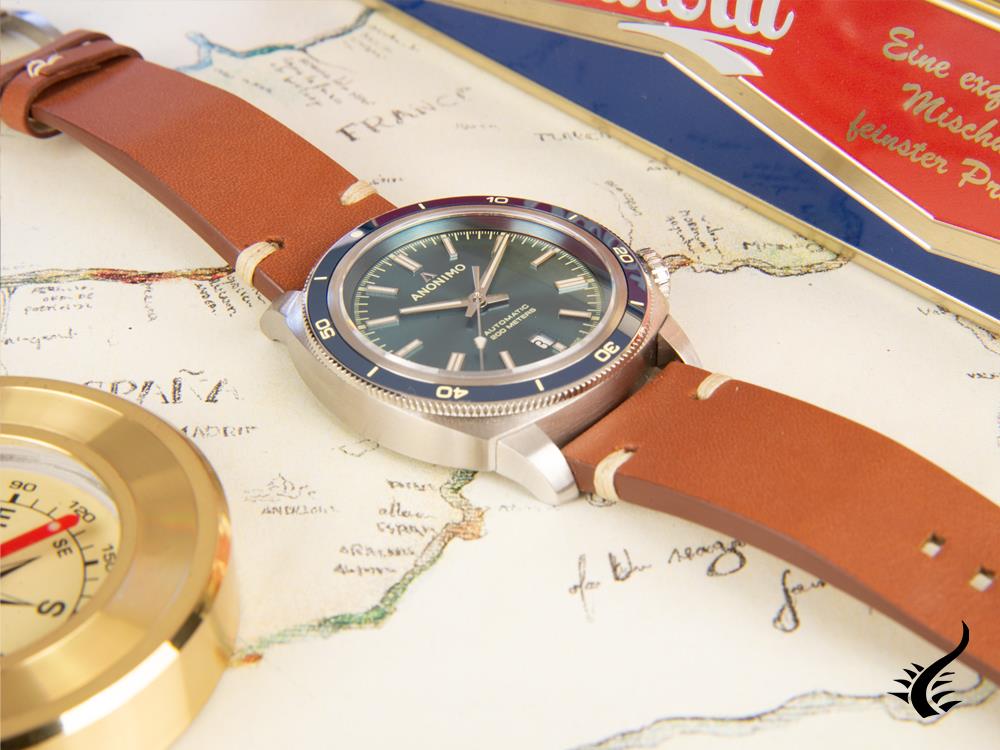 Anonimo Nautilo Vintage Automatic Watch, Blue, 42 mm, 20 atm, AM-5019.06.103.I12