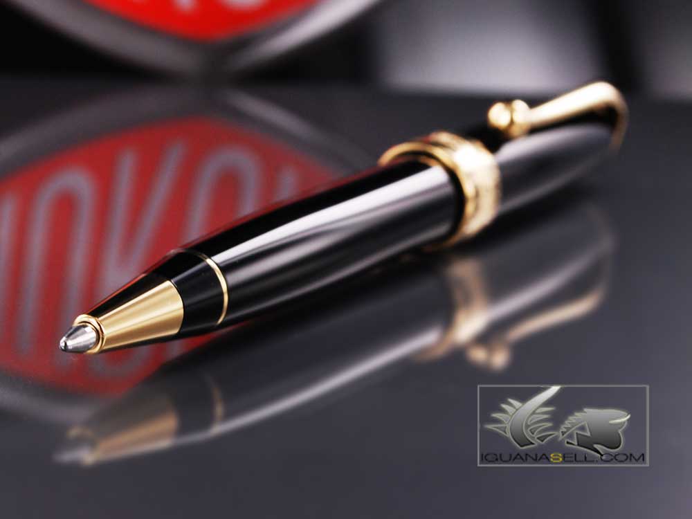 Aurora Ballpoint pen Optima -Black Auroloide -Gold Tr.