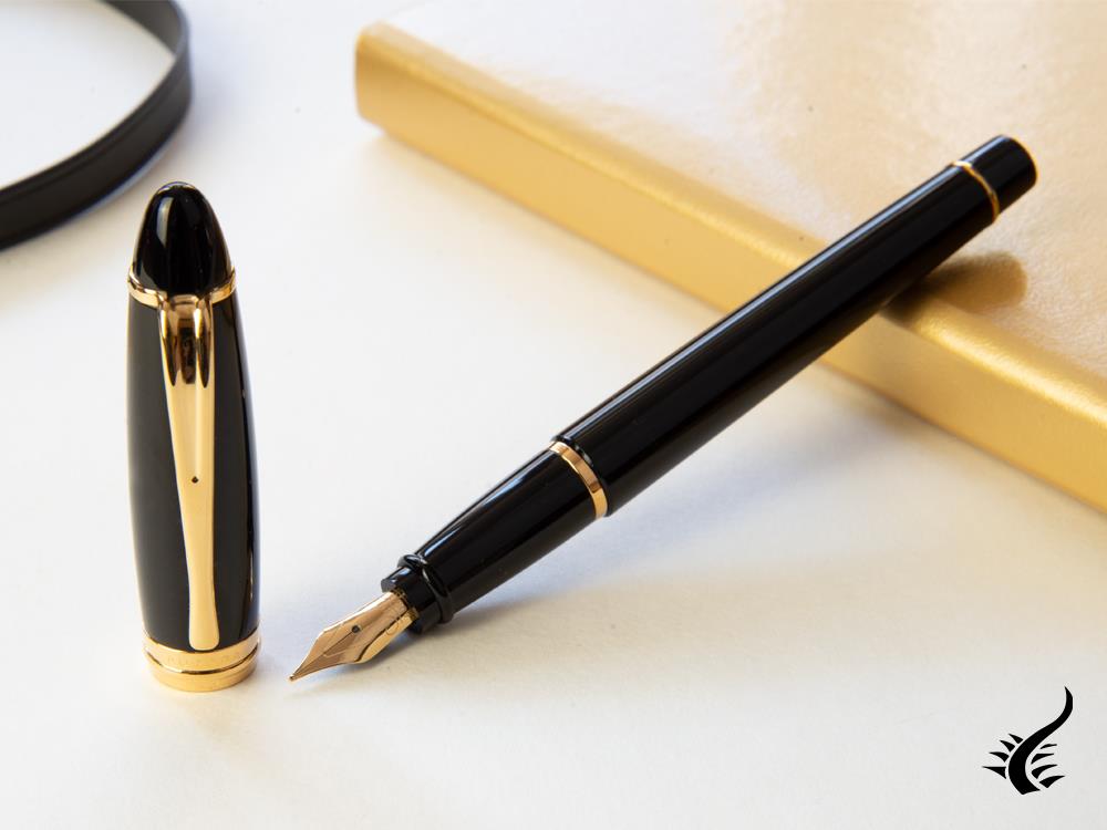 Aurora Ipsilon Fountain Pen - Black Resin Body - B11N