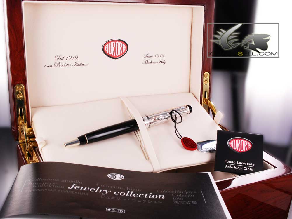 Aurora Riflessi Ballpoint pen- Sterling Silver & Resin