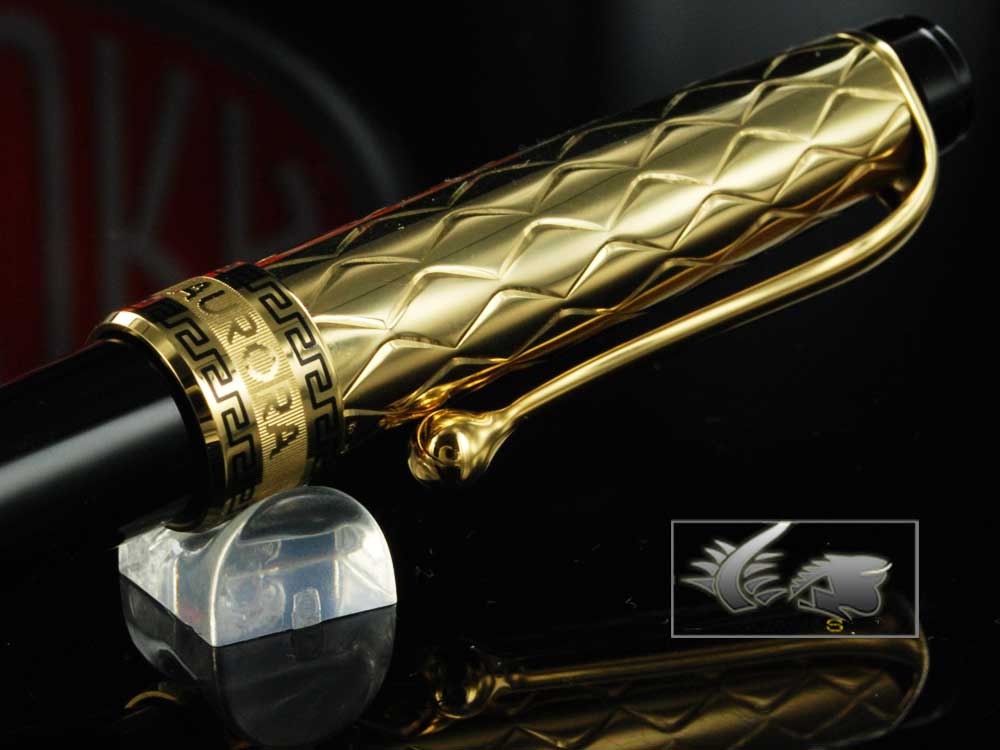 Stylo à bille Aurora Riflessi - Capuchon en or massif 18 carats et corps en résine - G30CN