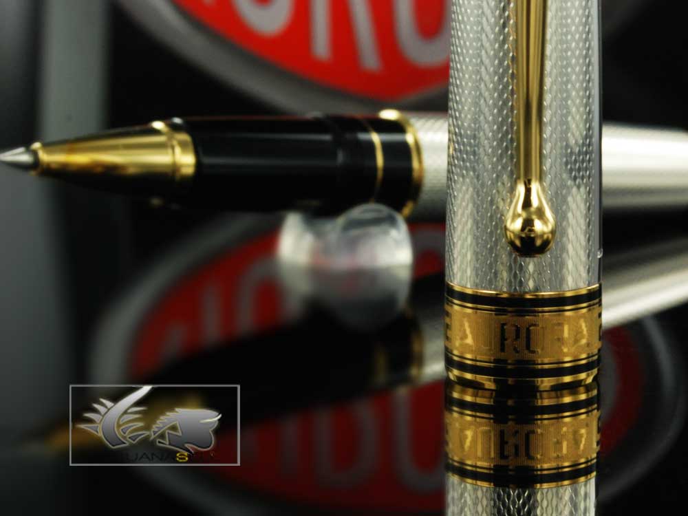 Aurora Optima Rollerball pen, Silver .925, Gold plated 976
