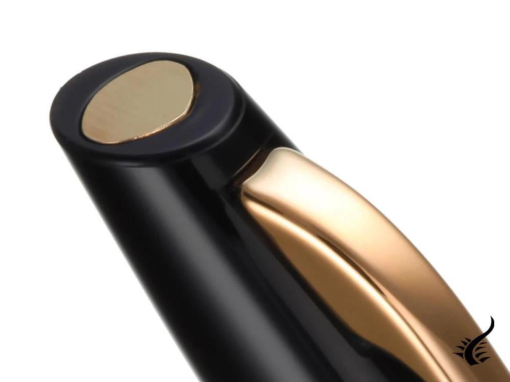 Aurora Style Fountain Pen - Black and Gold-Plated - E12DN