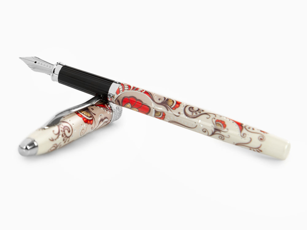 Cross Botanica Red Hummingbird Vine Fountain Pen, Lacquer, AT0646-3