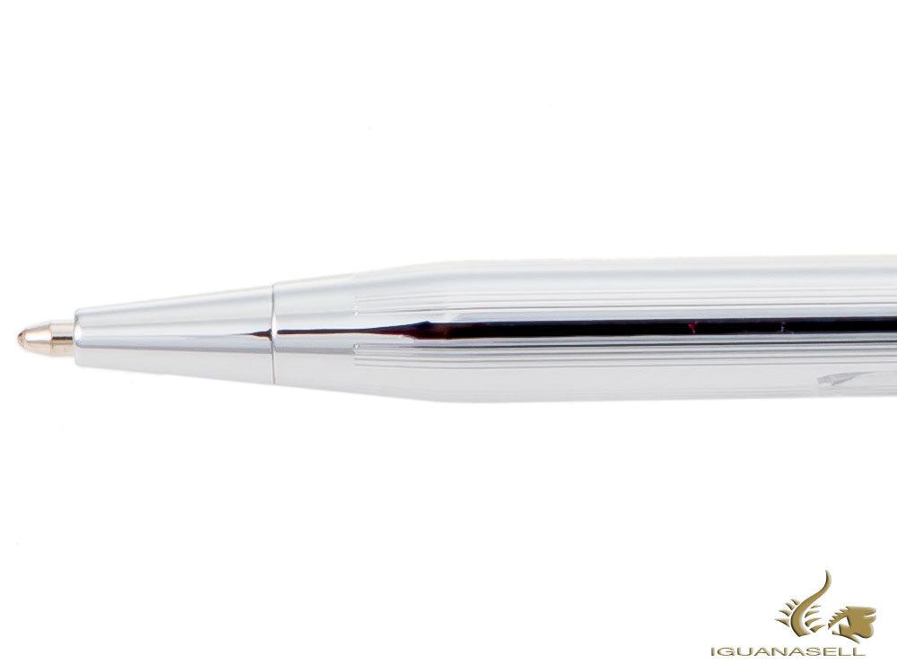 Cross Classic Century Ballpoint pen, Chrome, Silver, Polished, Ribbed, 3502