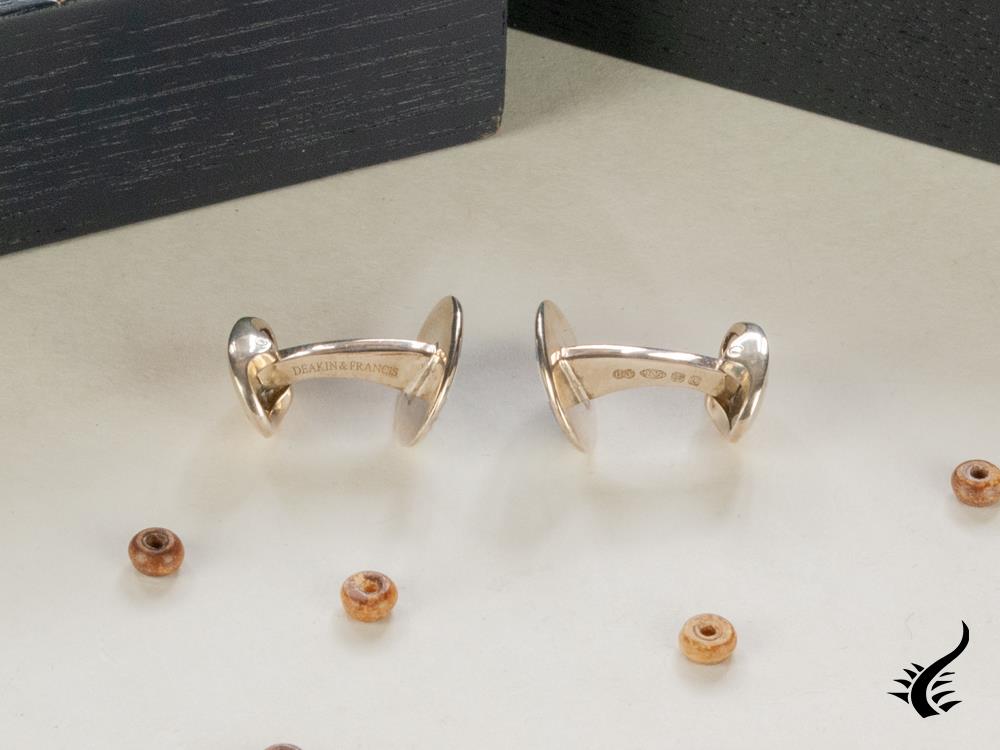 Boutons de manchette à motifs bleu royal et transparents Deakin & Francis, C0213S0216