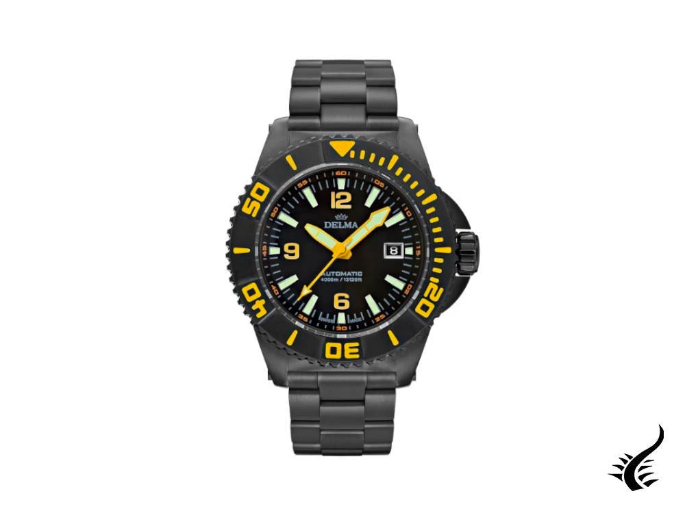 Delma Diver Blue Shark III Black Edition Automatic Watch, 44701.700.6.034