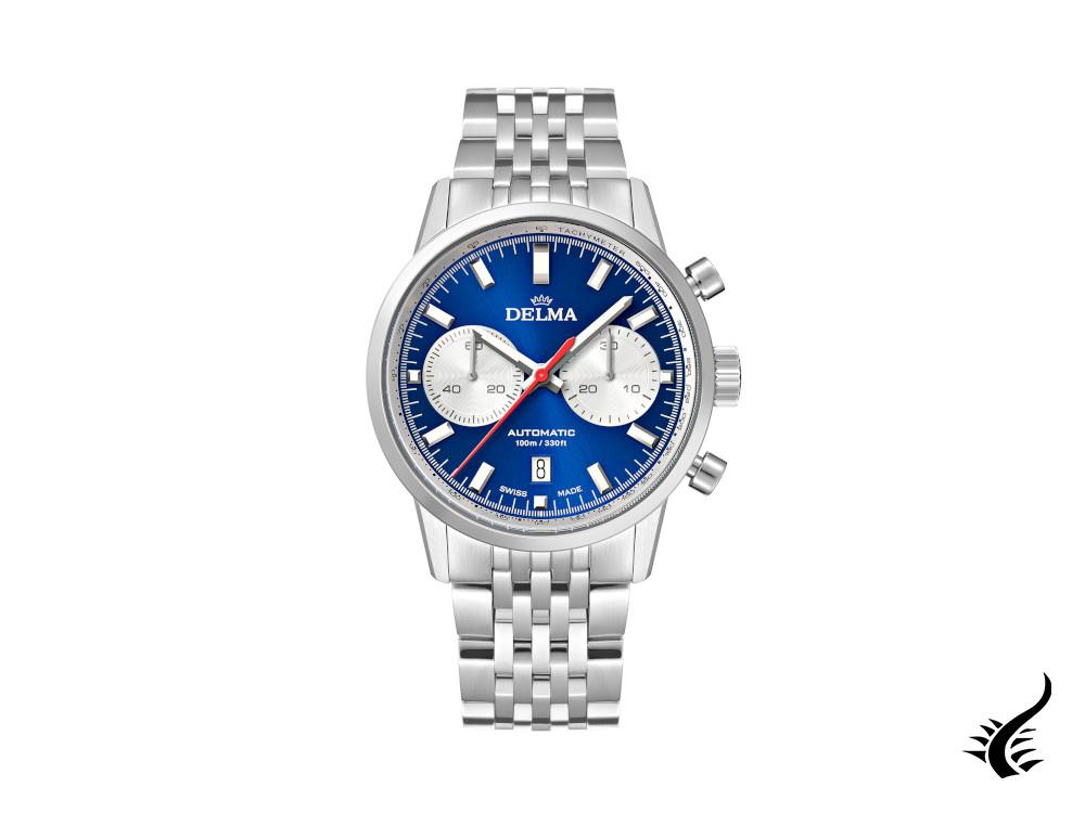 Delma Racing Continental Automatic Watch, Blue, 42 mm, 41701.702.6.041