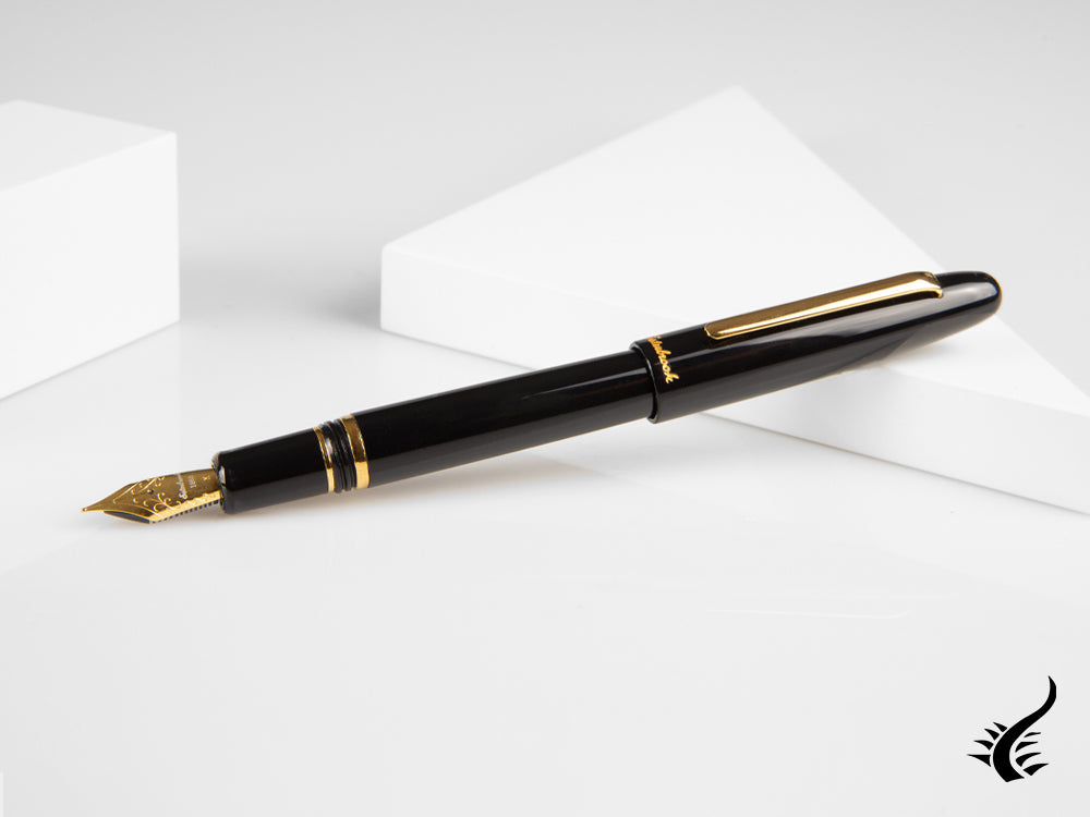 Stylo plume Esterbrook Estie Ebony, résine noire, plaqué or, E116