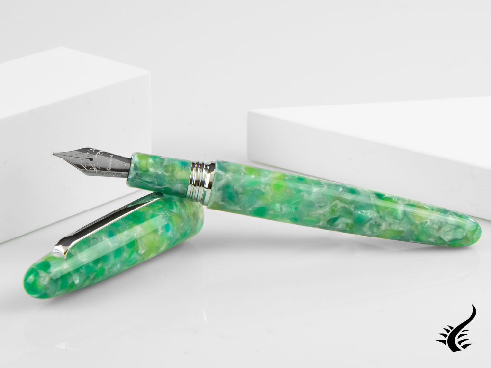 Esterbrook Estie Oversize Sea Glass Fountain Pen, Chrome Trim, ESG826