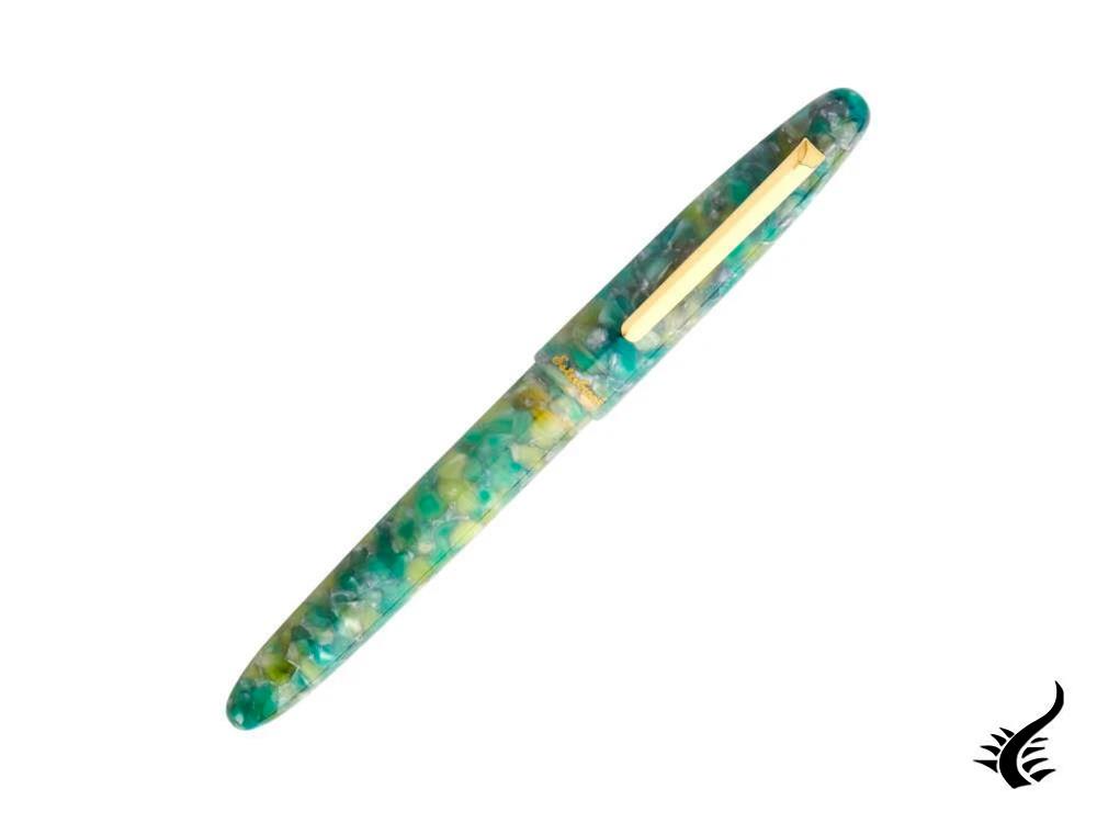 Stylo plume Esterbrook Estie Oversize en verre de mer, plaqué or, ESG806