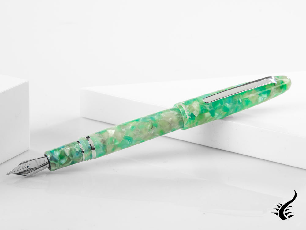 Esterbrook Estie Sea Glass Fountain Pen, Chrome Trim, ESG836