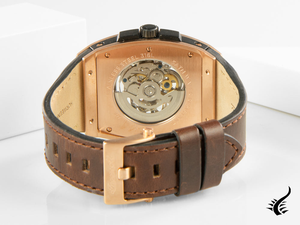 Montre automatique Ingersoll 1892 Challenger, 44,6 mm, PVD or rose, I12303