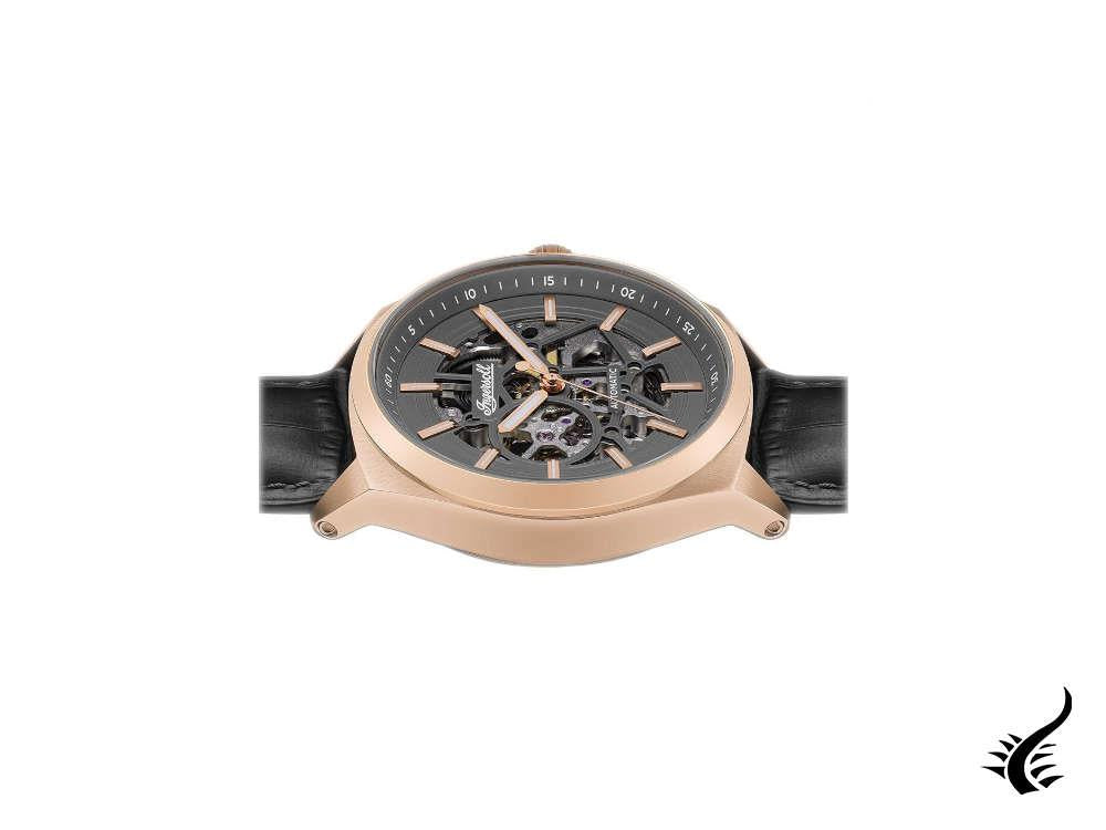 Montre automatique Ingersoll 1892 Shelby, PVD or rose, 44 mm, gris, I12002