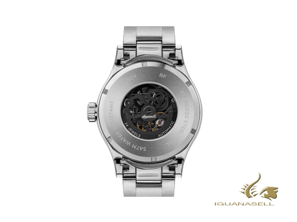 Montre automatique Ingersoll Armstrong, 46 mm, argent, 5 atm, I06804