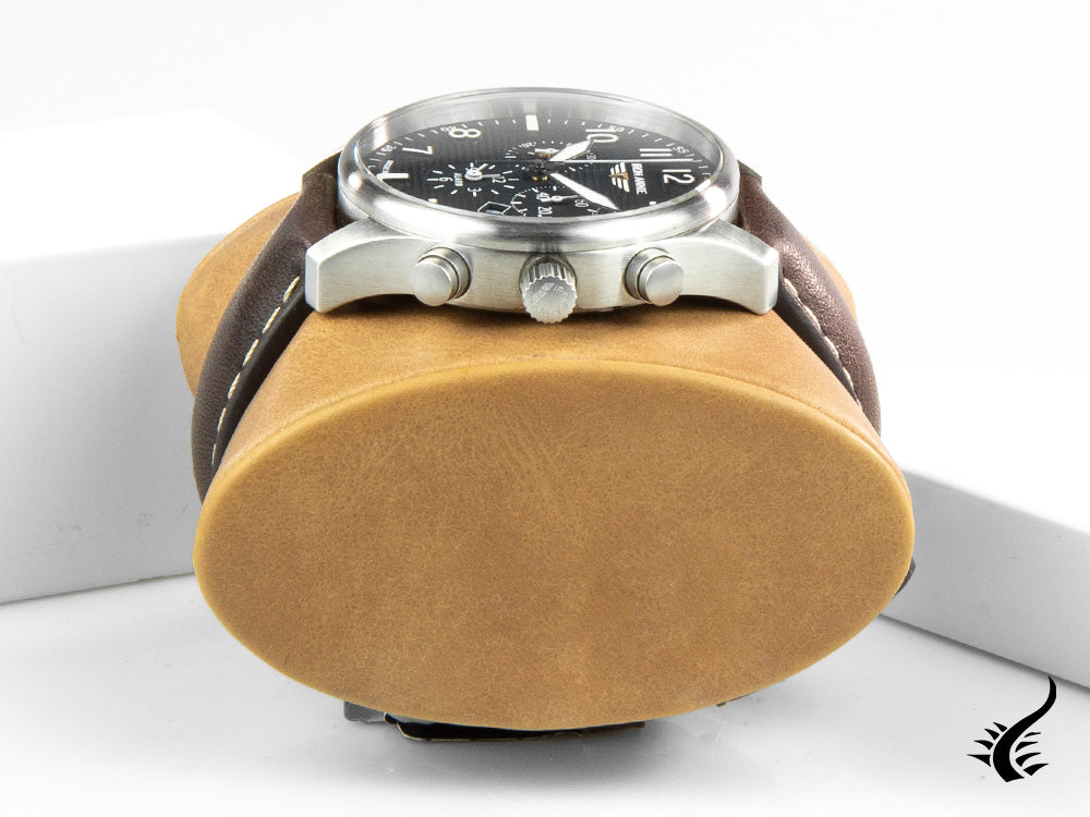 Montre à quartz Iron Annie D-Aqui, noire, 42 mm, chronographe, alarme, jour, 5684-2