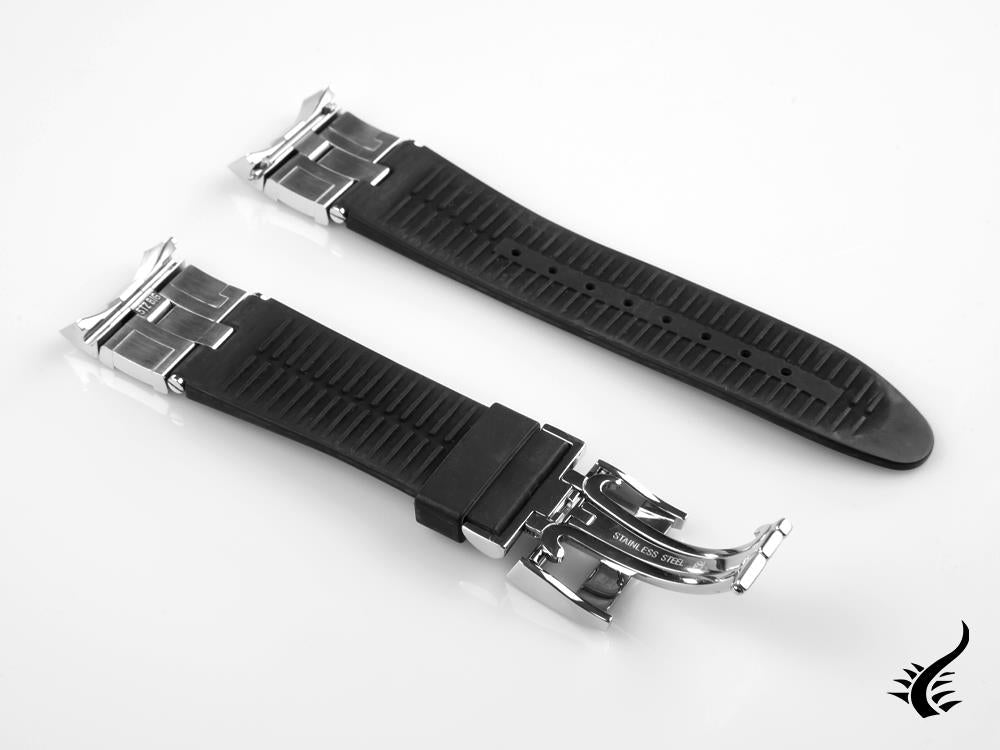 Jacob & Co, Caoutchouc, Noir, Boucle, 22 mm, RBK22