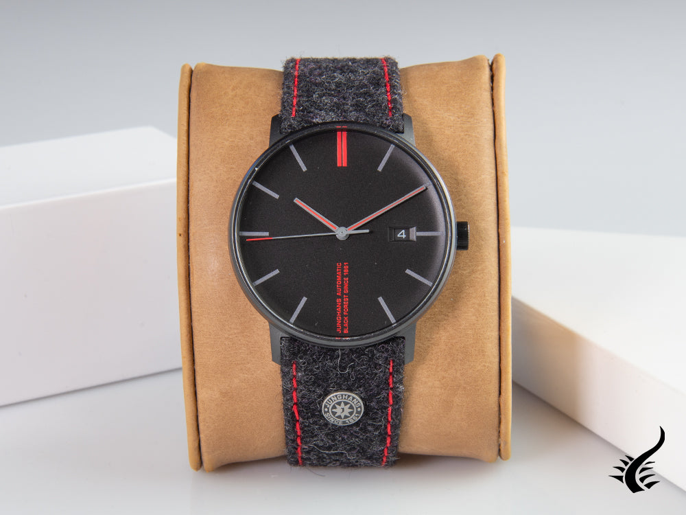 Junghans Form A Edition 160 Automatic Watch, 39,3mm, Black, Day, 027/4131.00