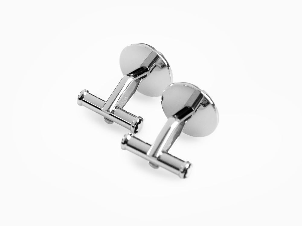 Boutons de manchette Montblanc Iconic Geometry, acier inoxydable, poli, 118604