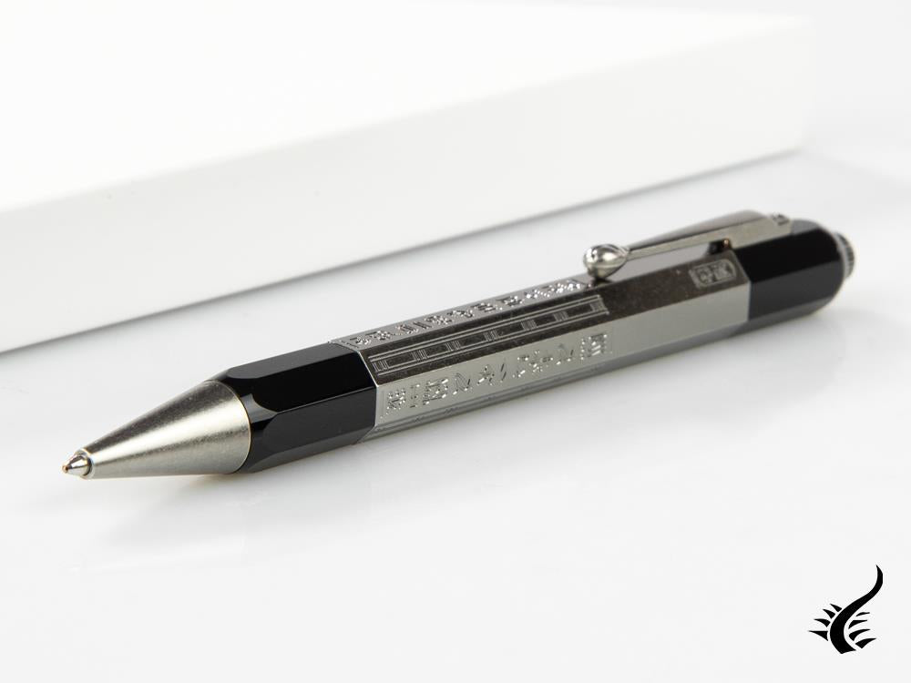 Stylo bille Montblanc Heritage Egyptomania Doué, attributs platine, 125486