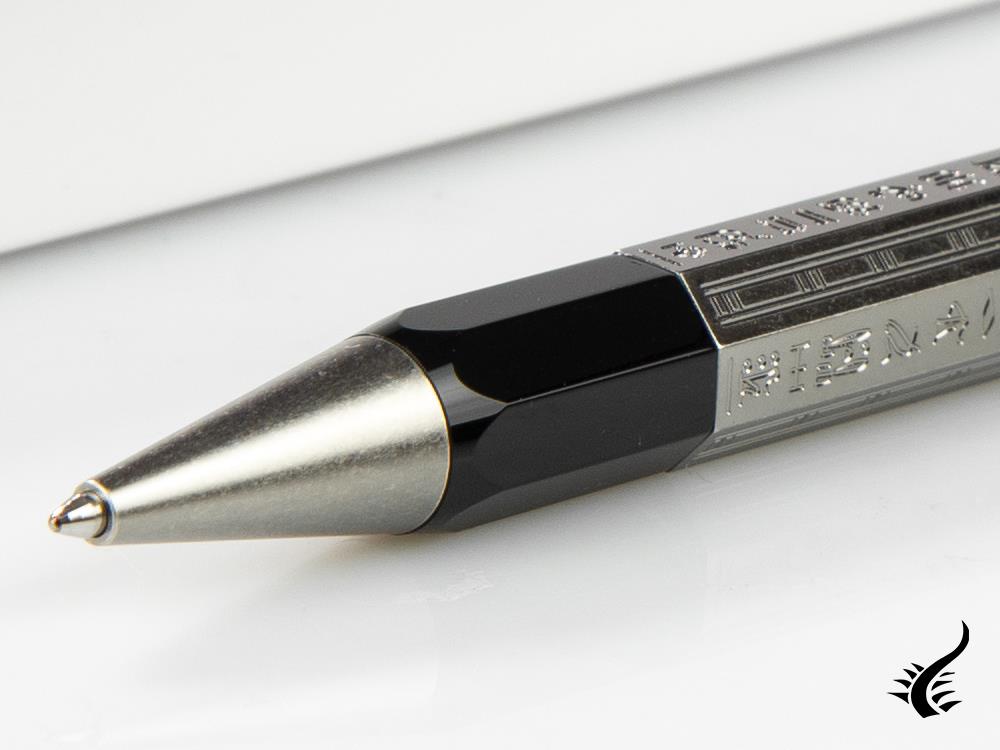 Stylo bille Montblanc Heritage Egyptomania Doué, attributs platine, 125486