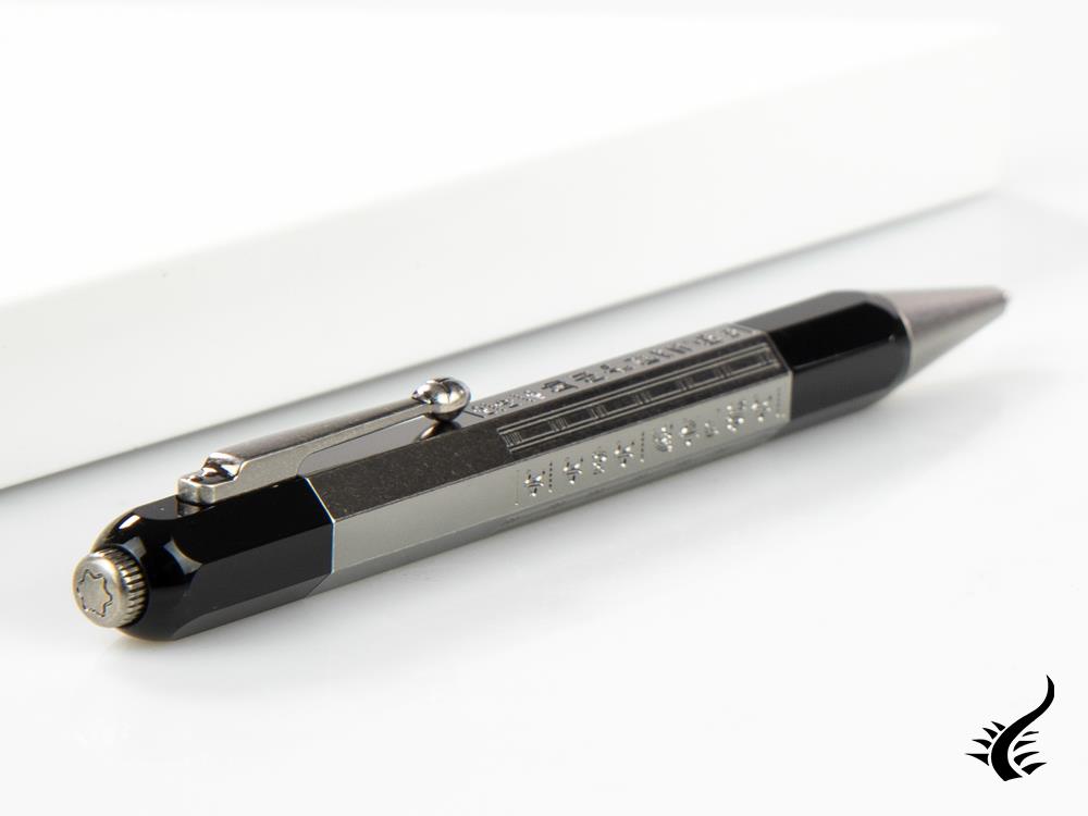 Stylo bille Montblanc Heritage Egyptomania Doué, attributs platine, 125486