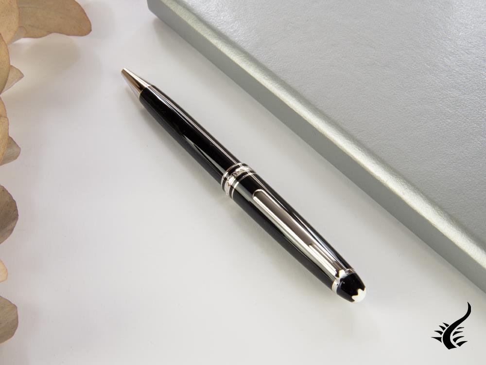 Stylo bille Montblanc Meisterstuck Classique, Résine précieuse, Platine, 2866
