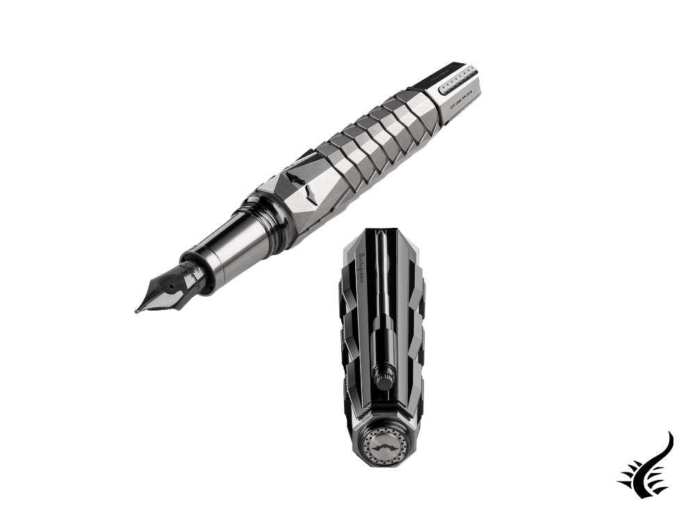 Montegrappa Batman Fountain Pen, Titanium, Limited Edition, ISB1N-TC