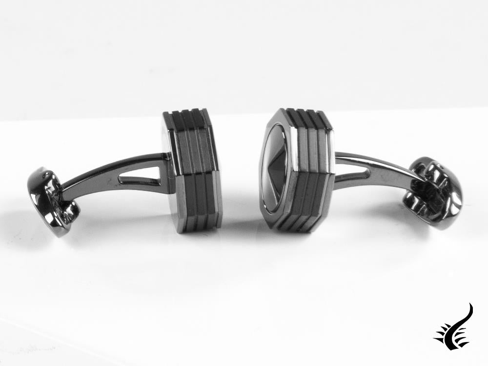 Boutons de manchette Montegrappa Nero Uno, PVD bronze, métal, IDNLCLI1