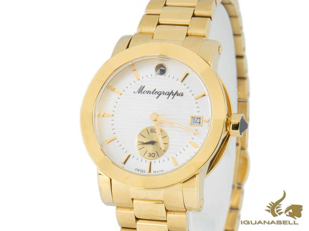 Montegrappa Nero Uno Ladies Quartz watch, Gold PVD, 36mm. 5 atm. IDLNWA14-Y