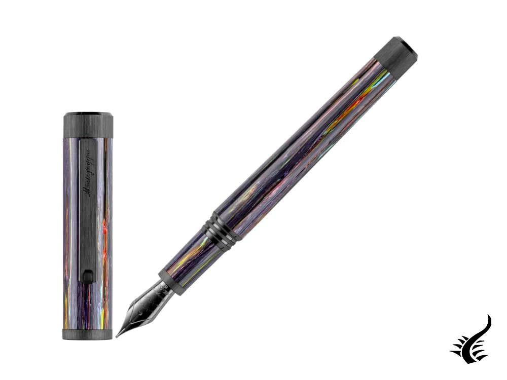 Montegrappa Zero Zodiac Aquarius Fountain Pen, 14K Gold, ISZEZ-4C-V1