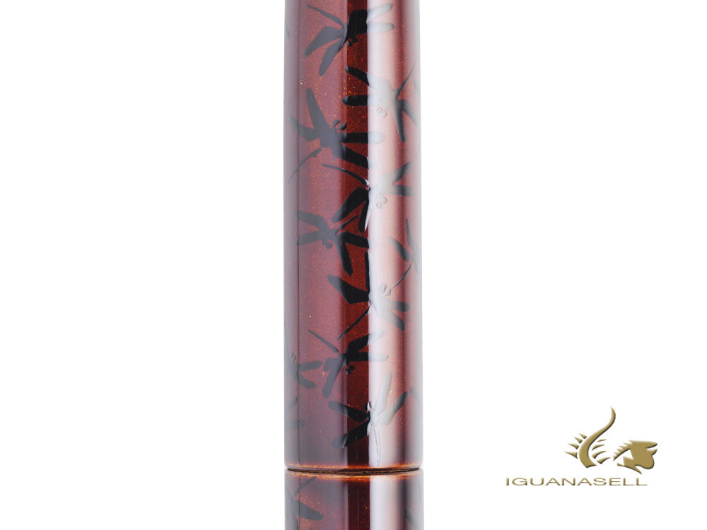 Stylo plume portable Nakaya Cigar Akitsu-shima, ébonite et Urushi