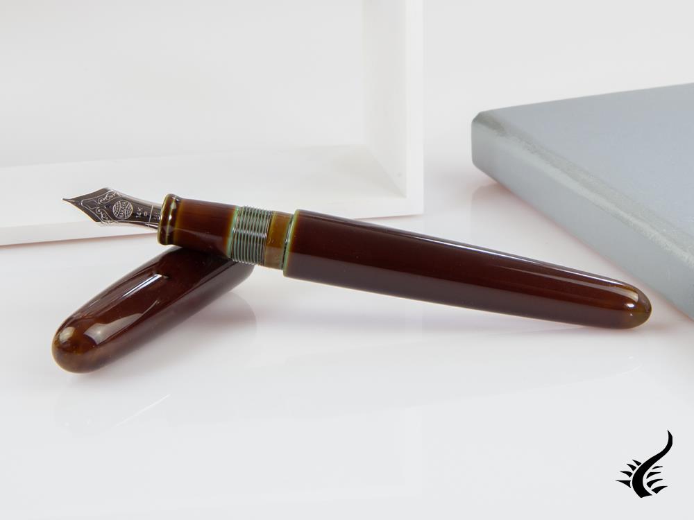 Stylo plume portable Nakaya Cigar Heki-Tamenuri, laque Ebonite Urushi