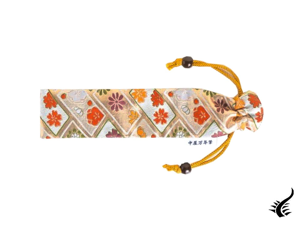 Étui à stylo Nakaya Kyoto 'Nishijin-ori en textile blanc, 1 instrument d'écriture
