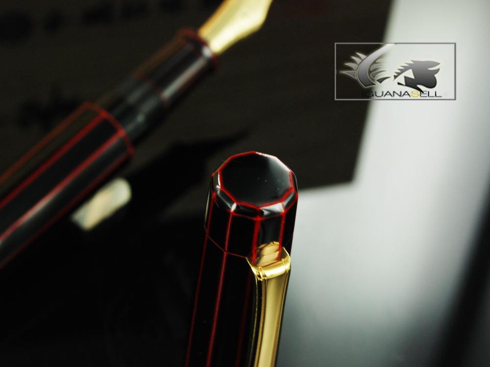 Nakaya Writer Fountain Pen Portable, Decapod, Kuro-Tamenuri, Ebonite