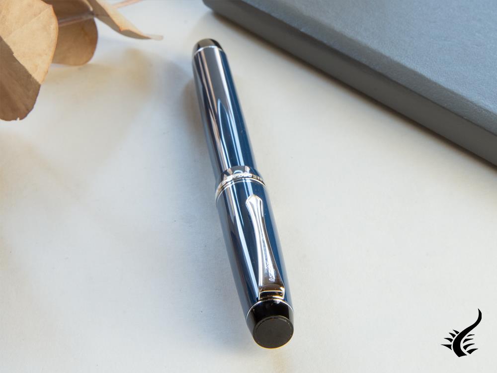 Pilot Custom Heritage 91 Fountain Pen, Resin, Chrome Trim, Blue, NH91A