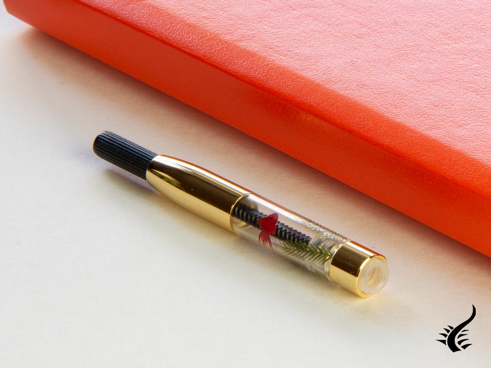 Nakaya Accesorios Converter Maki-e converter, Gold fishes and plant