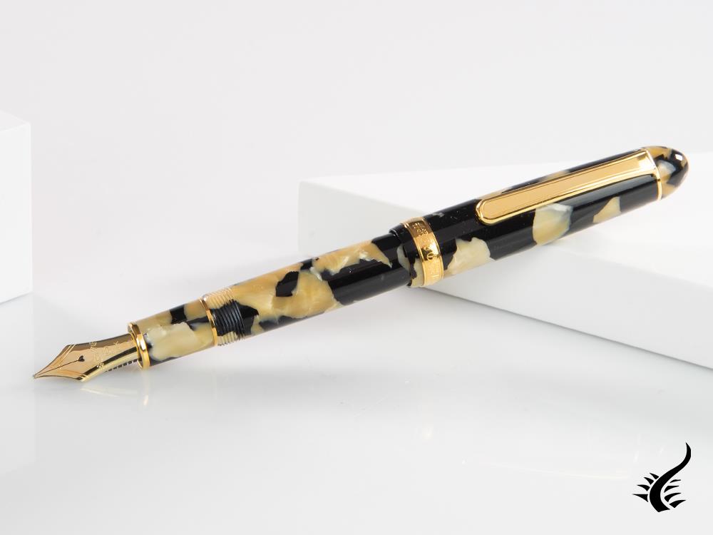 Platinum Celluloid Fountain Pen Calicó Gold Trims - PTB-30000S-67