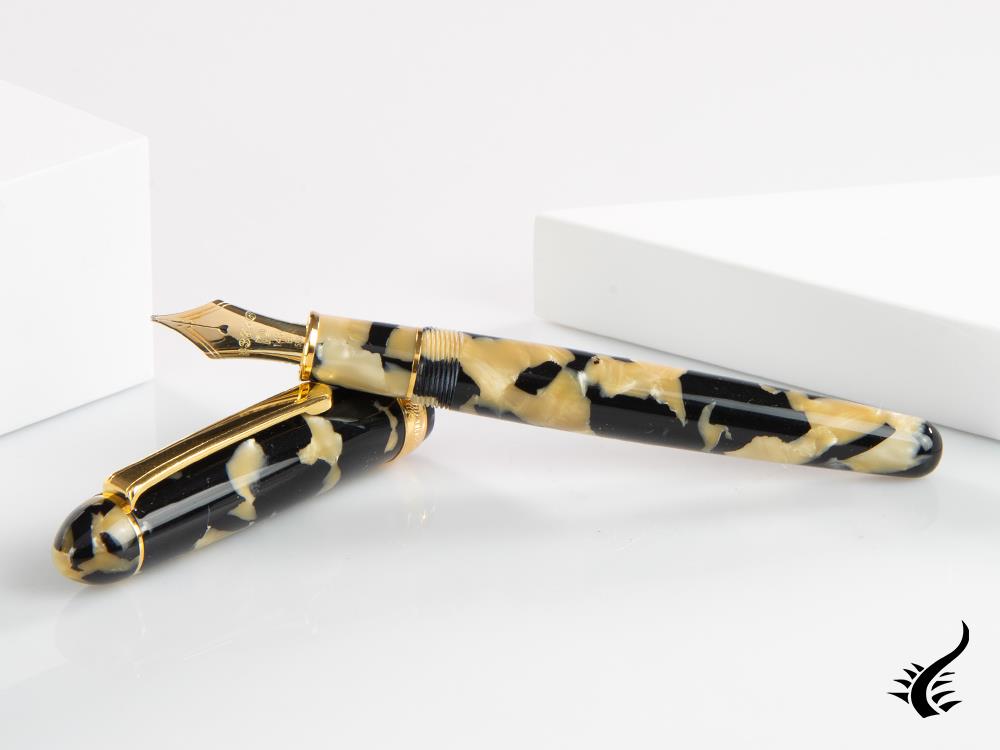 Platinum Celluloid Fountain Pen Calicó Gold Trims - PTB-30000S-67