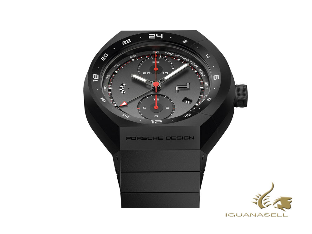 Montre automatique Porsche Design Monobloc Actuator 24h Chrono, titane, noir