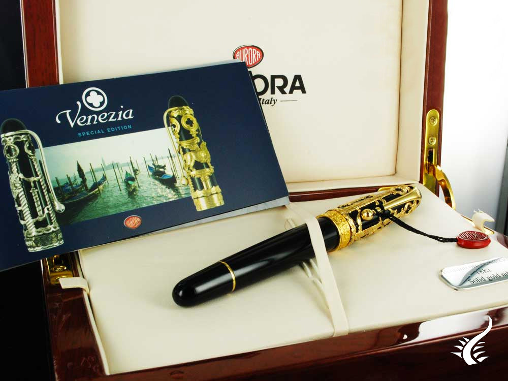 Stylo Roller Aurora Venezia Édition Spéciale - Résine & Vermeil - 875VV