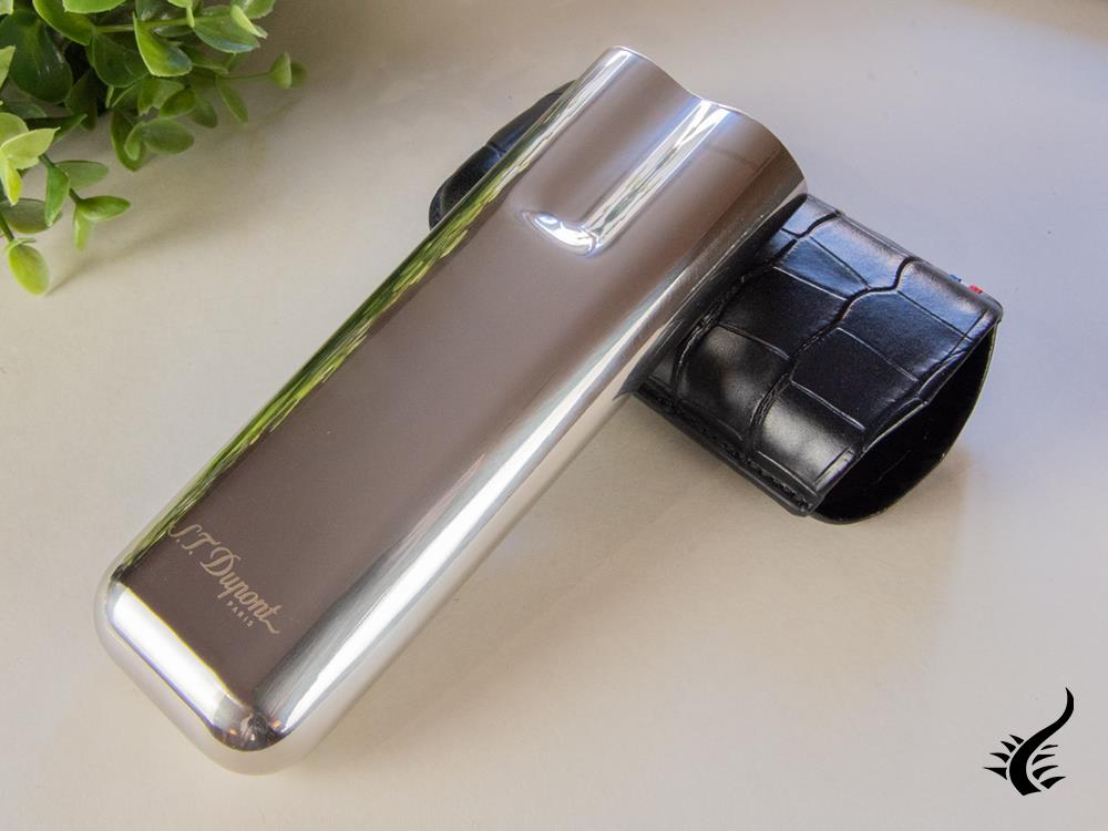 S.T. Dupont Accesorios Case Dandy, Leather, Soft, Black, Metal base, 183015