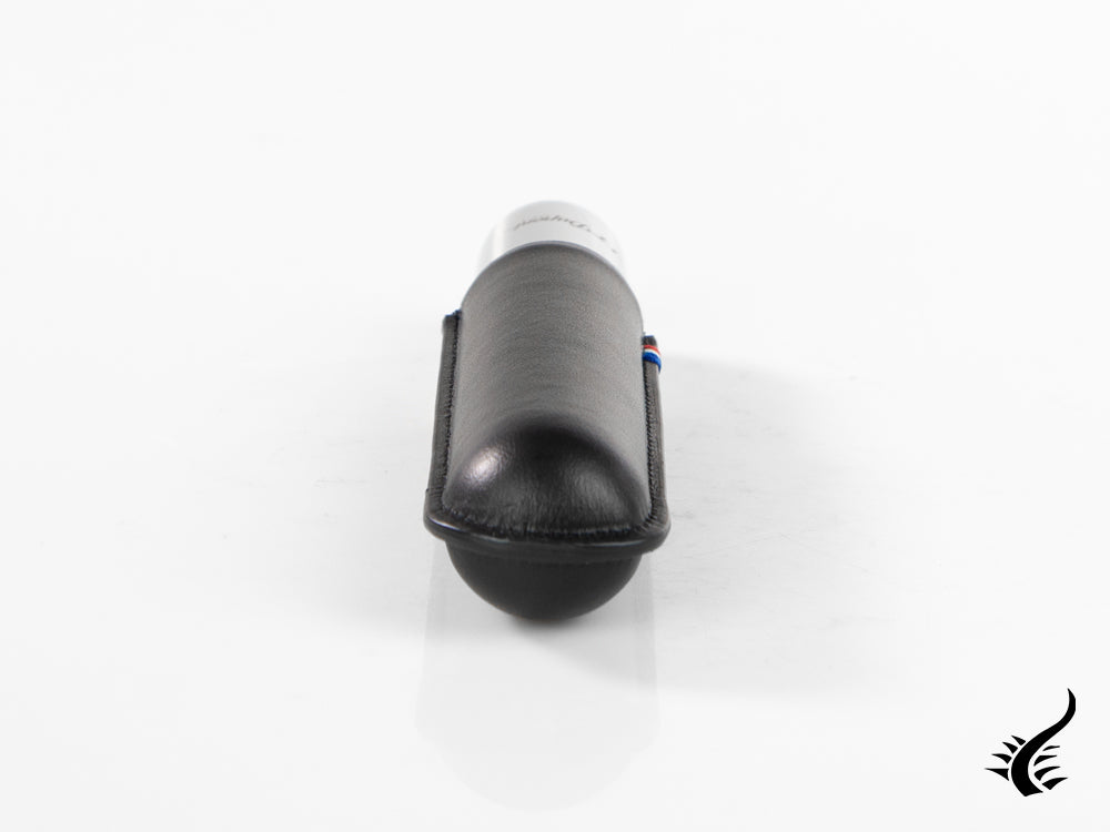 Etui à accessoires ST Dupont, cuir, souple, noir, base en métal, 1 cigare, 183000
