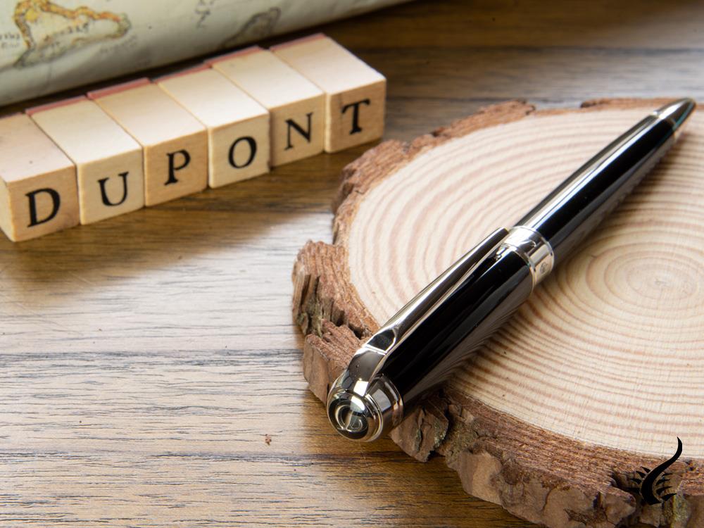 Stylo à bille ST Dupont New Line D Medium, Laque, Noir, Palladium, 415100M