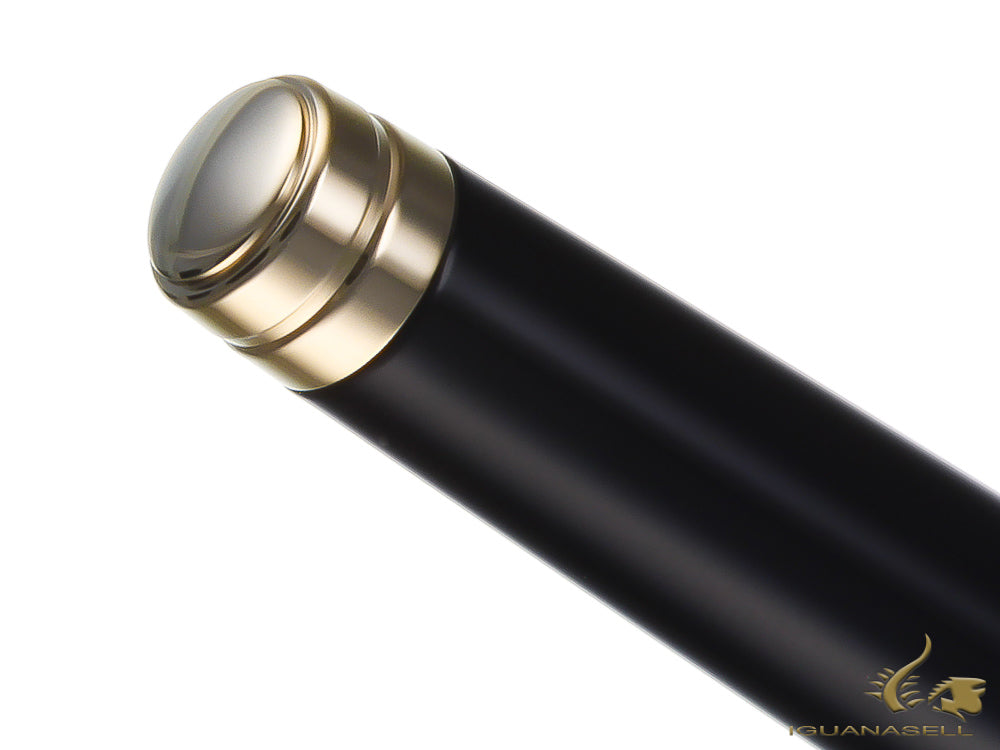 S.T. Dupont New Line D Medium Fountain Pen, Lacquer, Black, Gold trim