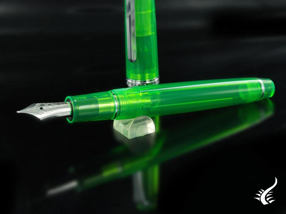 Sailor Professional Gear Slim Demonstrator Fountain Pen, Green, Chrome
