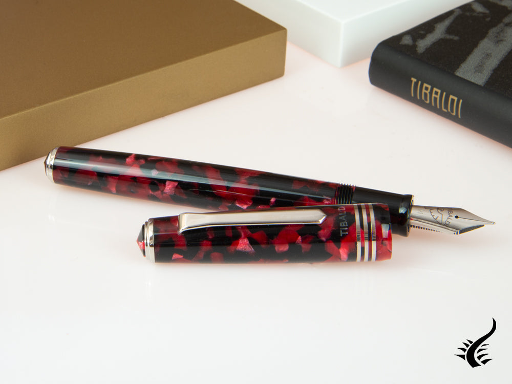 Tibaldi Nº60 Ruby Red Fountain Pen, Red, Palladium trim, N60-227-FP