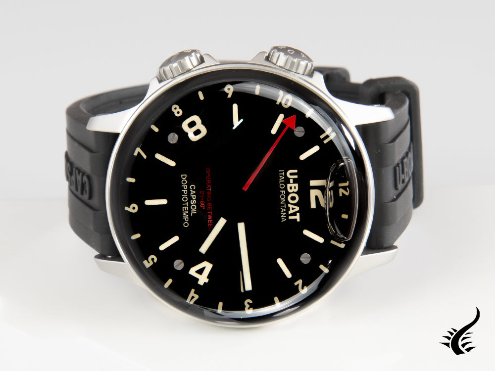 Montre à quartz U-Boat Capsoil Doppiotempo SS, acier inoxydable 316L, 45 mm, 8769